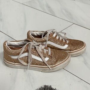 Vans Kids Sneakers in Gold and White